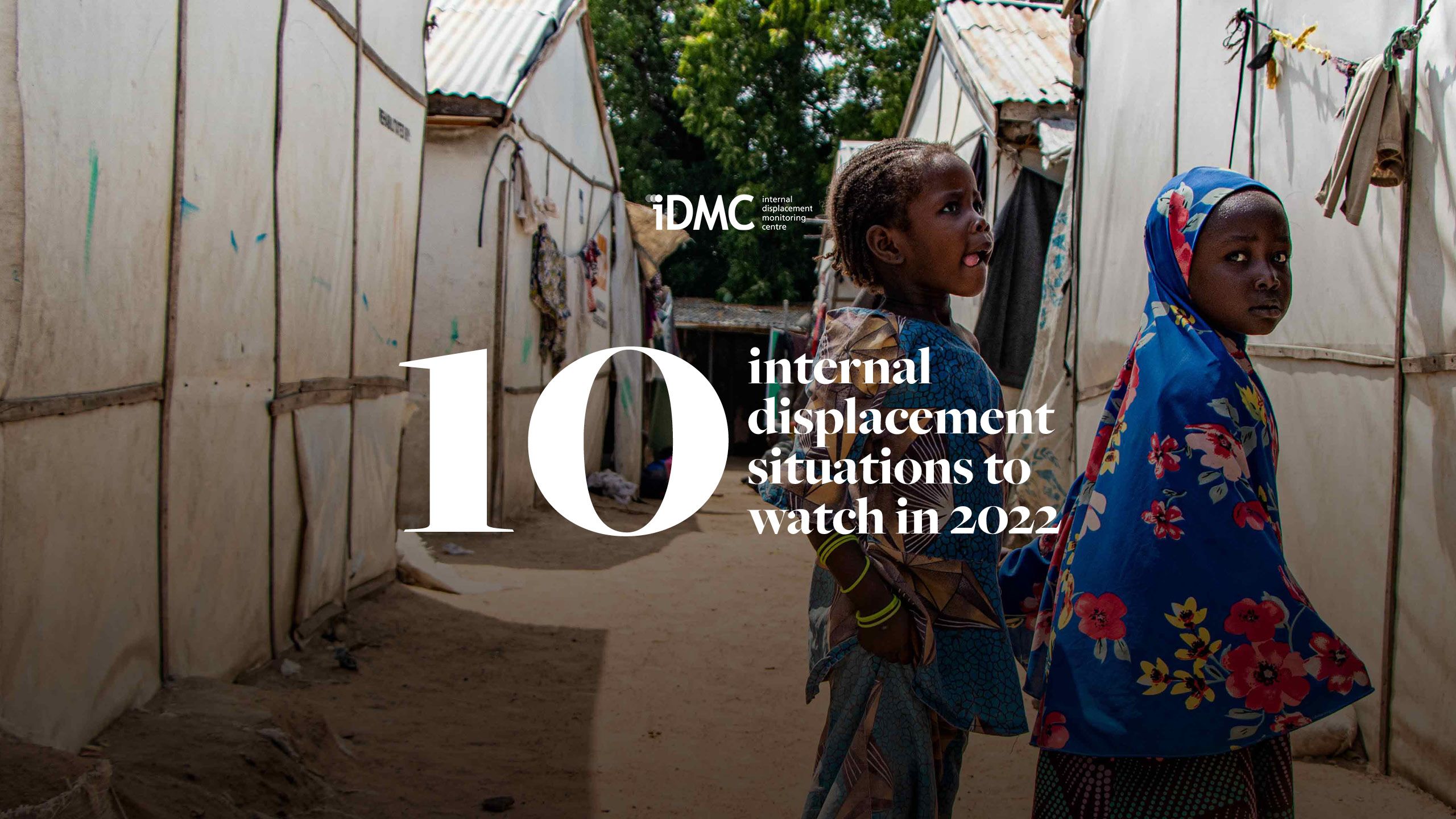 Two girls in a displacement camp in Maiduguri, Nigeria. © Samuel Jegede/NRC