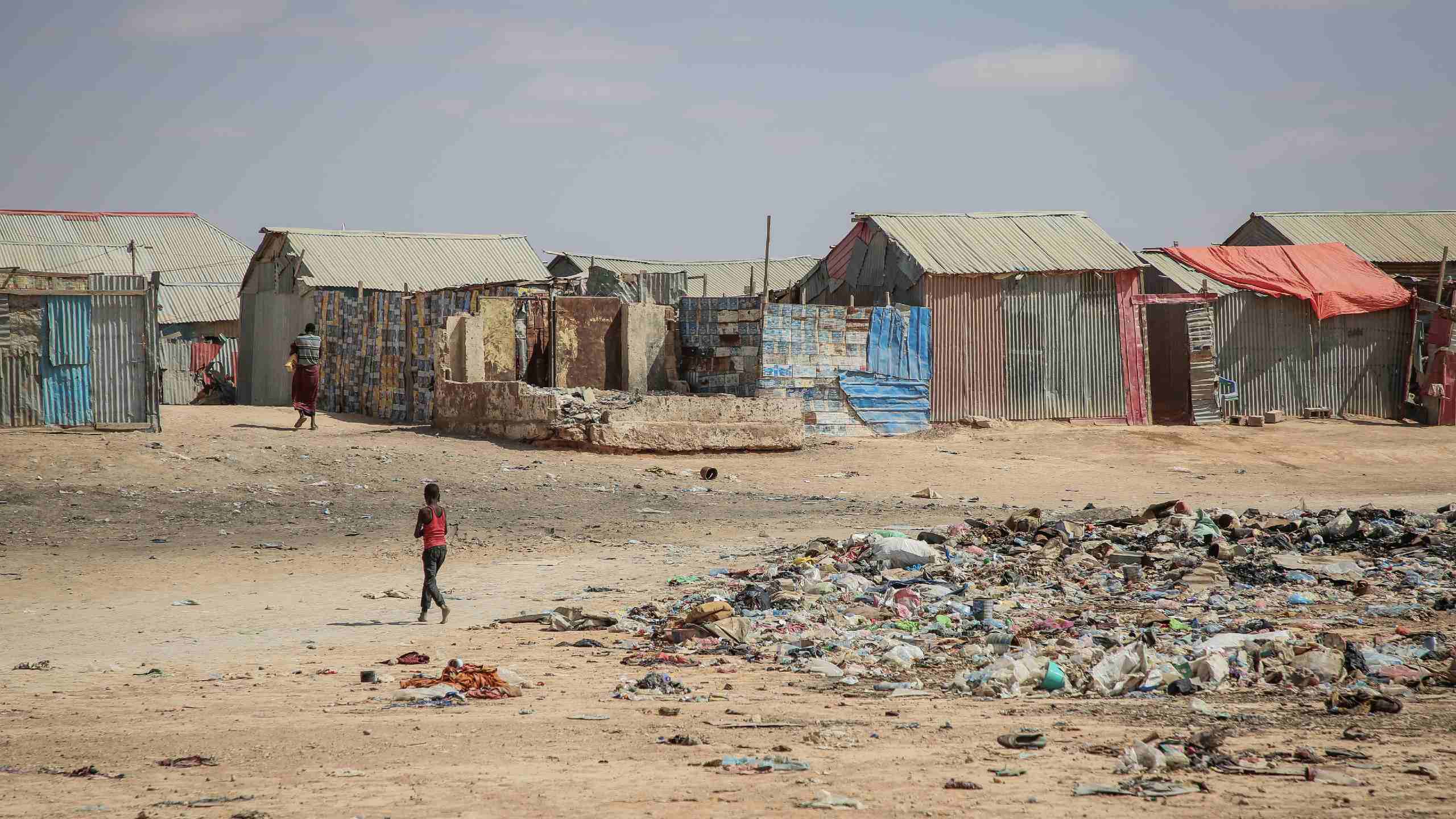 IDP camp in Puntland, Somalia, April 2020.